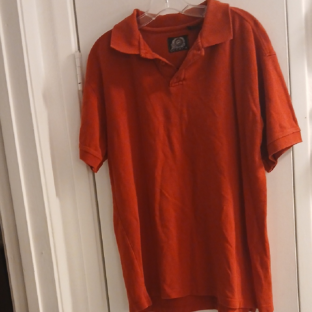 Men's Red Polo Shirt Medium Short Sleeve